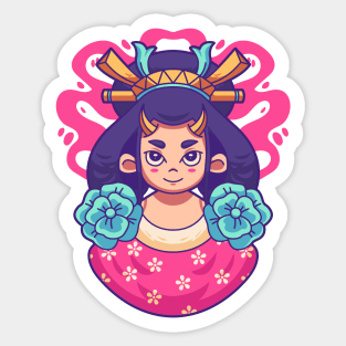 Cute Geisha Sticker